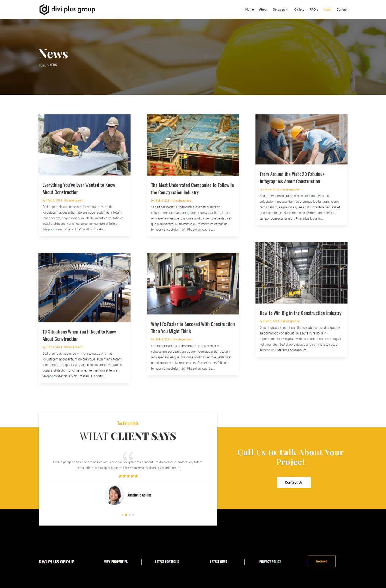 Divi Plus Construction Child Theme News