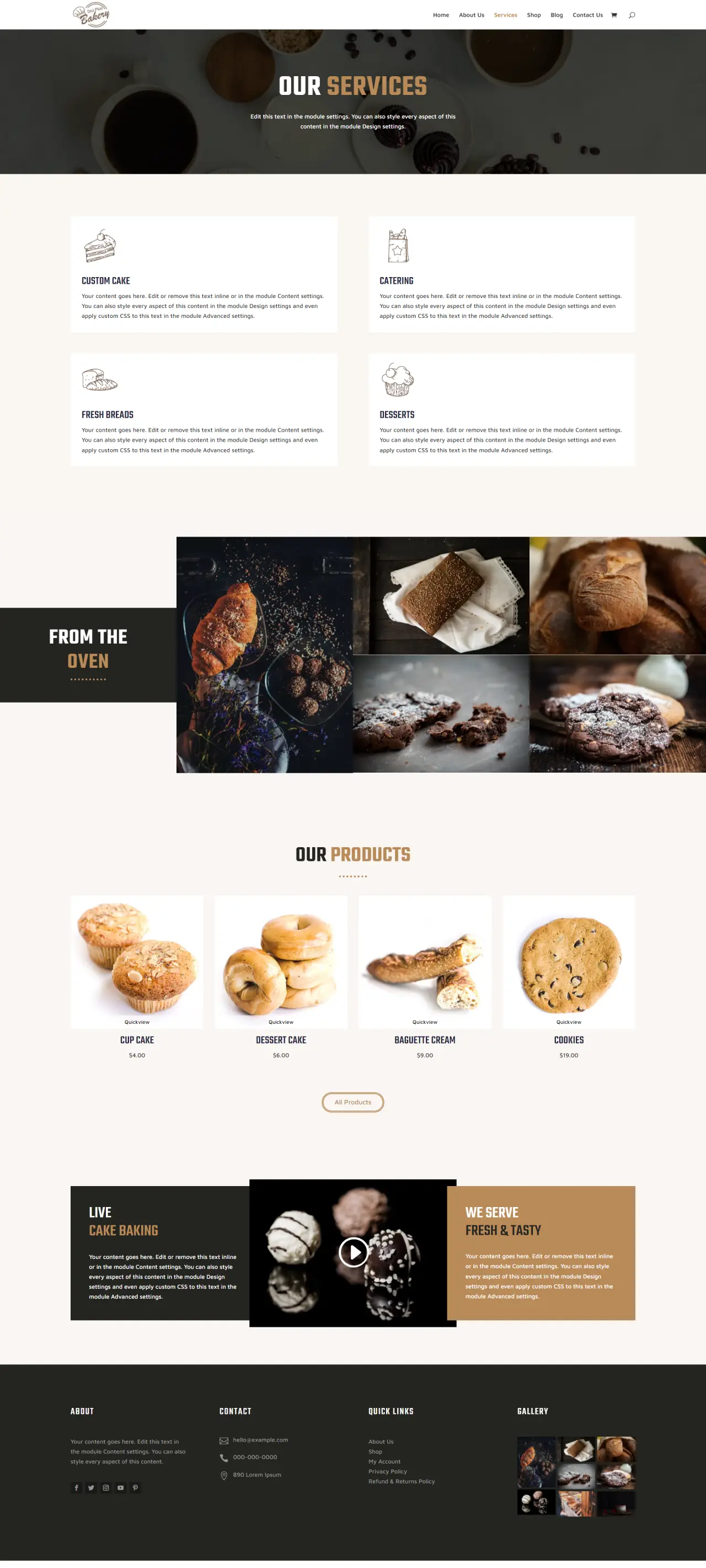 Divi Plus Bakery Services