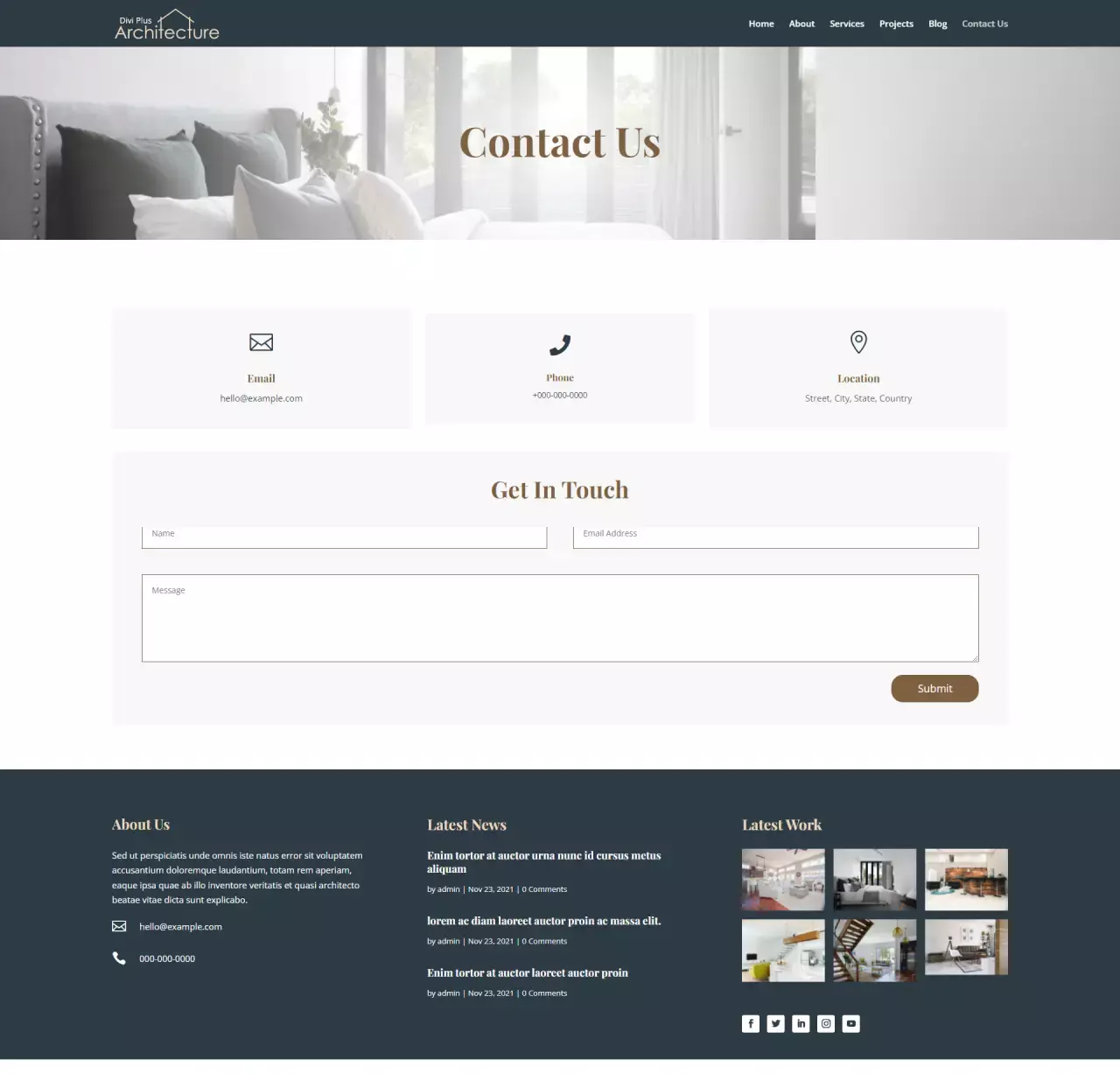 Divi Plus Builder Child Theme Contact