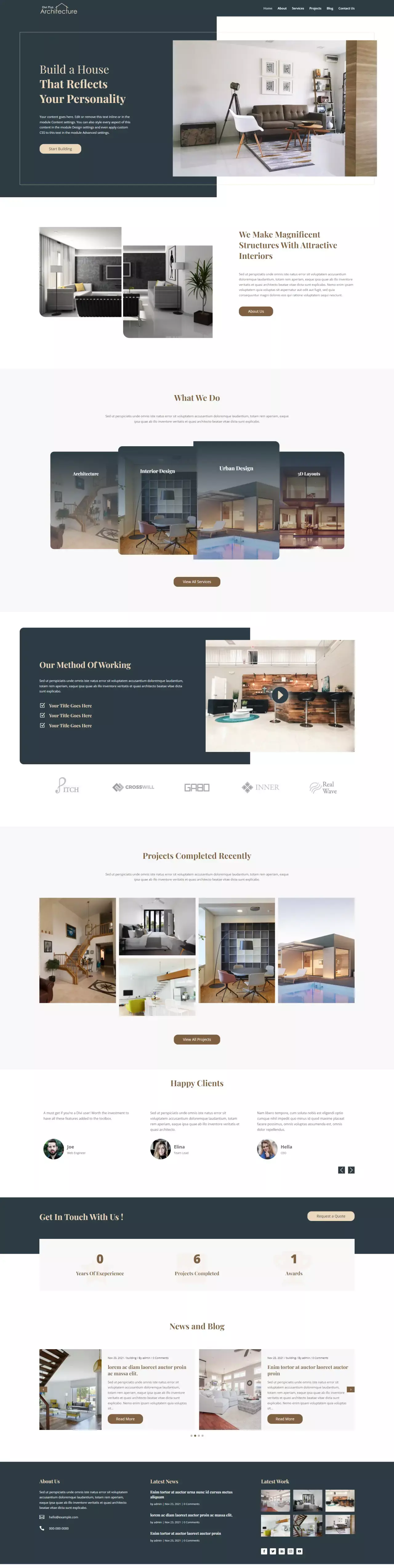 Divi Plus Builder Child Theme Home