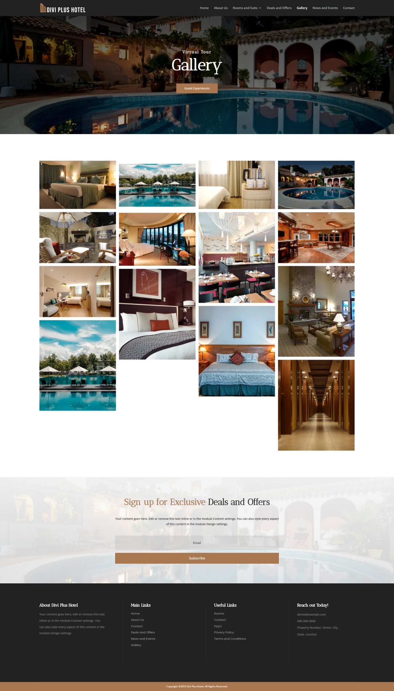 Divi Plus Hotel Child Theme Gallery