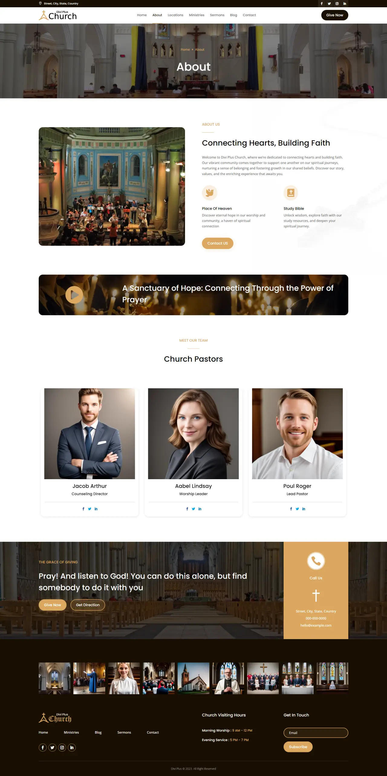 Divi Plus Church Child Theme About