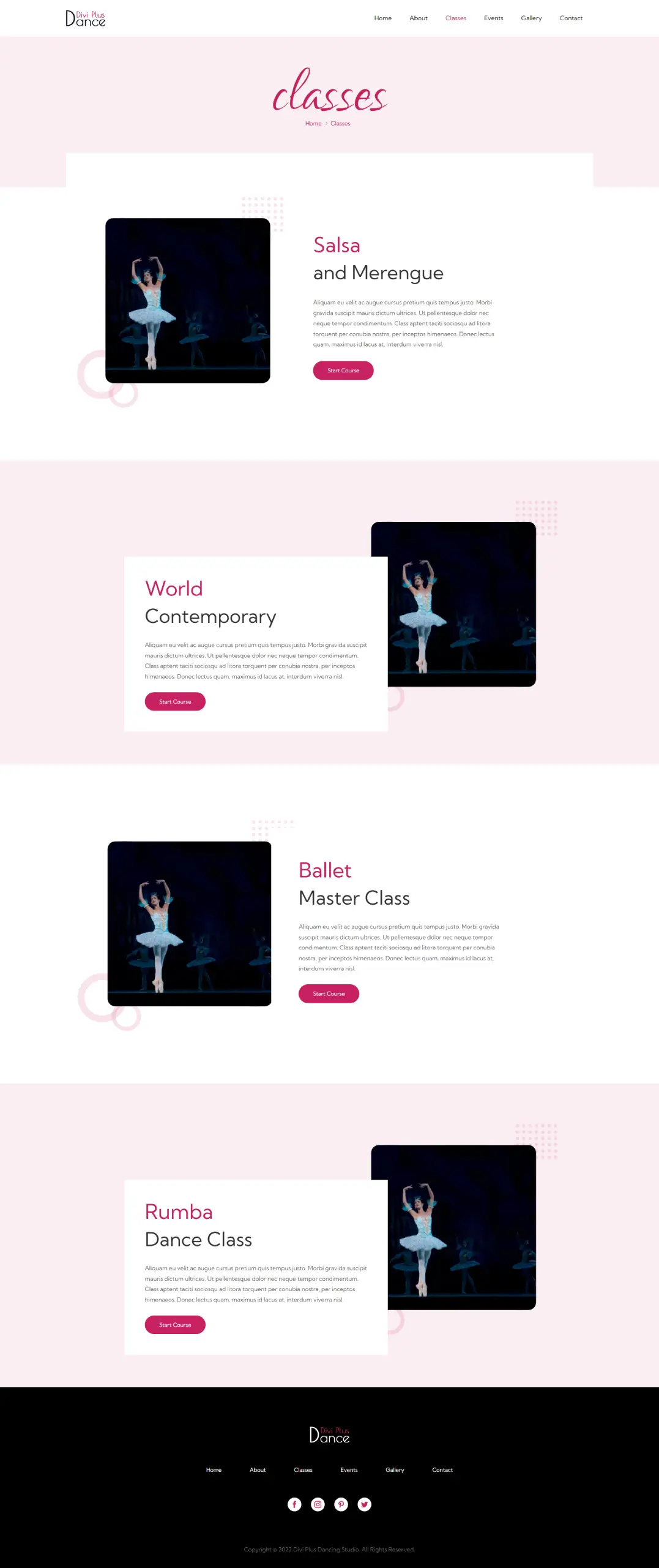 Divi Plus Dance Music Classes Child Theme Classes