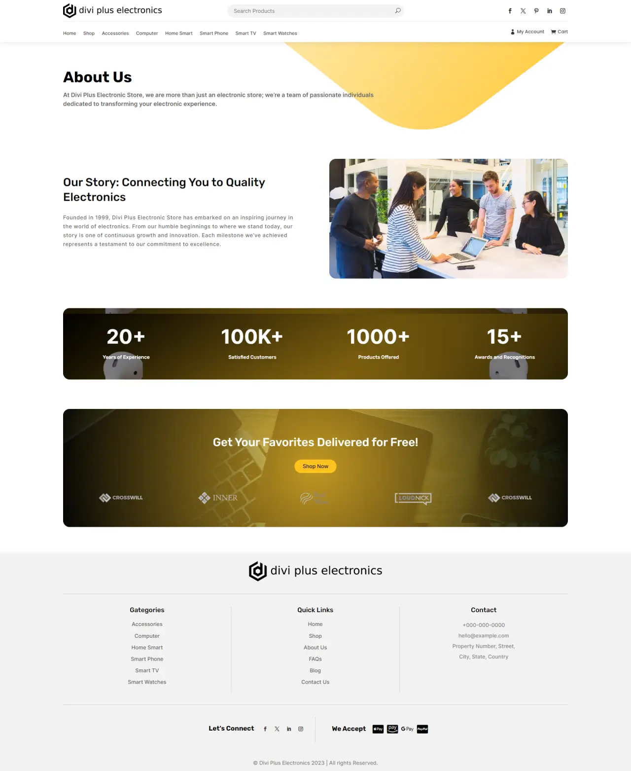 Divi Plus Electronics Store Child Theme