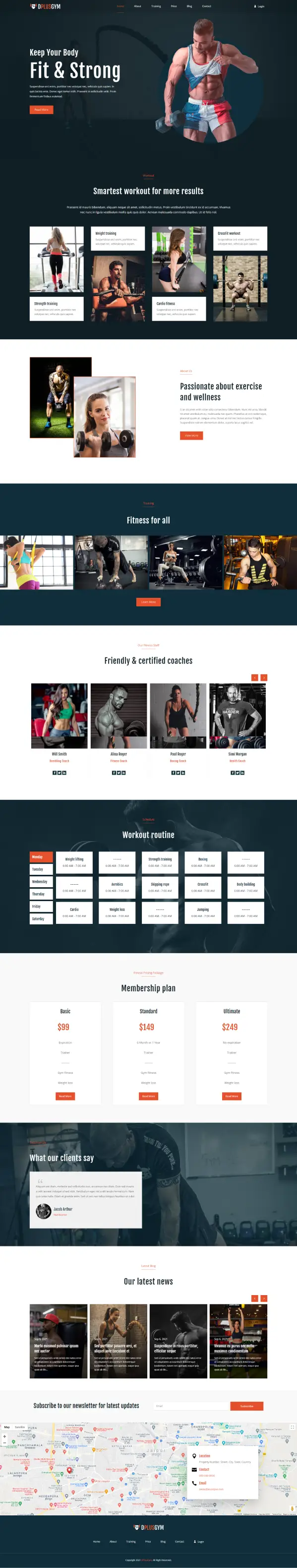 Divi Plus Fitness Child Theme Home