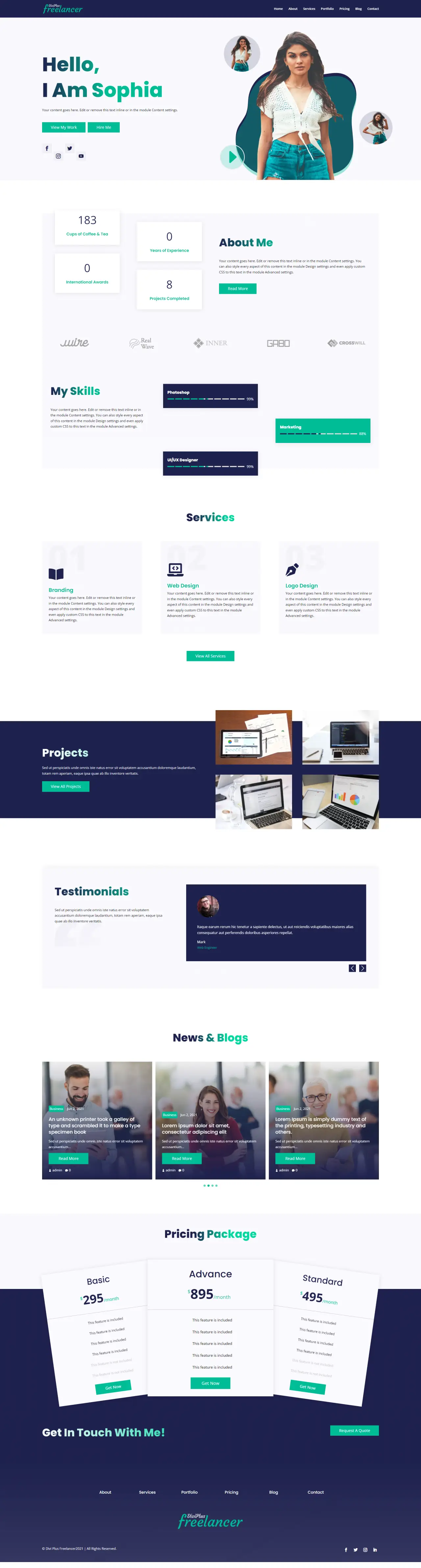 Divi Plus Freelancer Child Theme