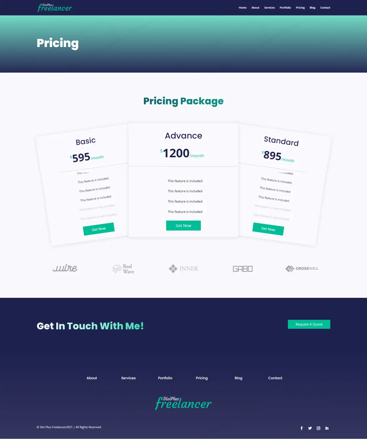 Divi Plus Freelancer Pricing