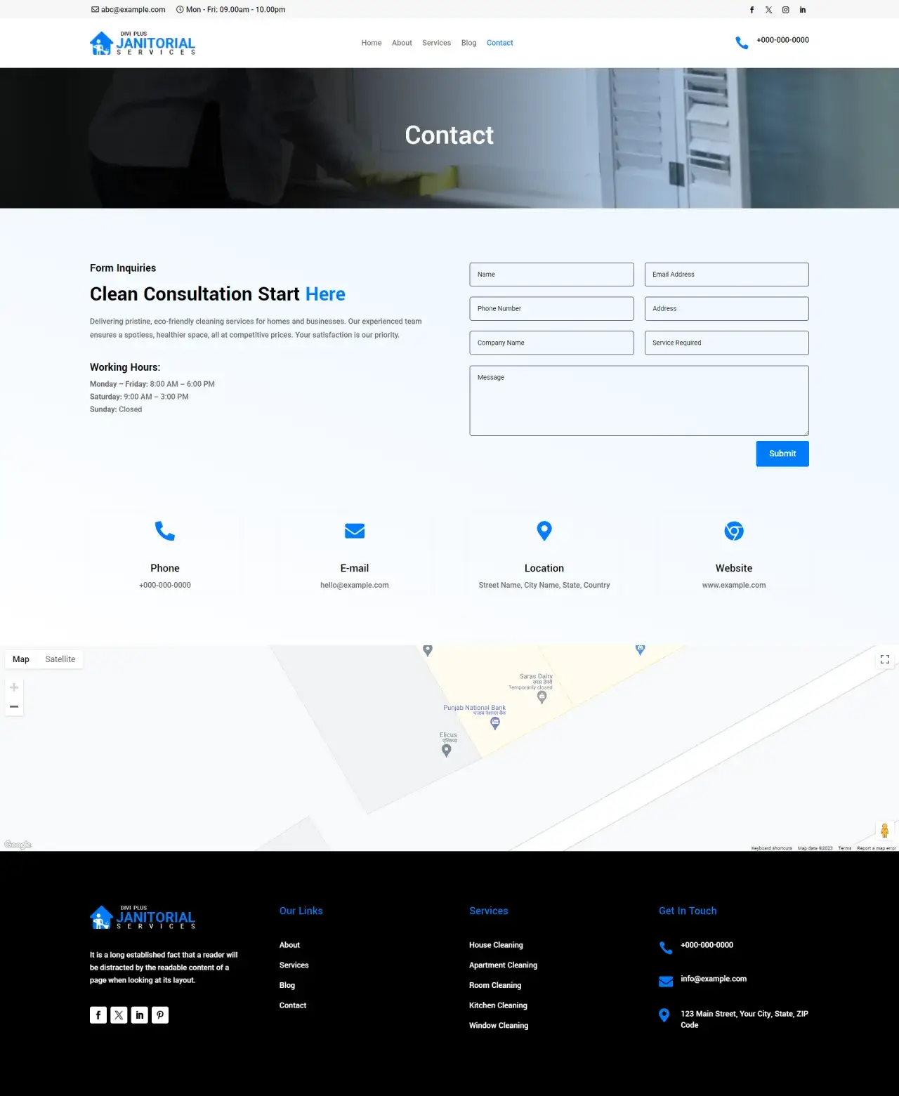 Divi Plus Janitorial Services Child Theme