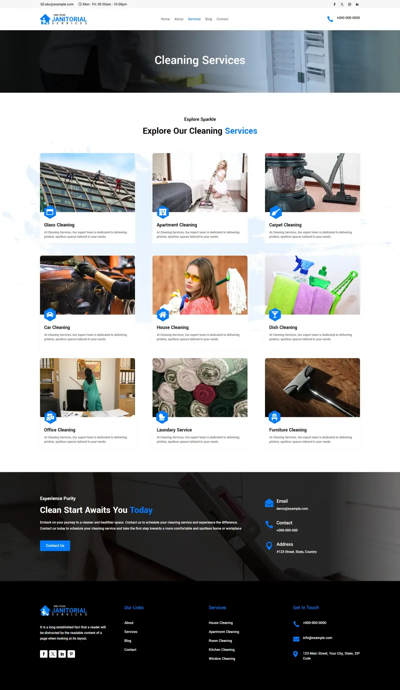 Divi Plus Janitorial Services Child Theme