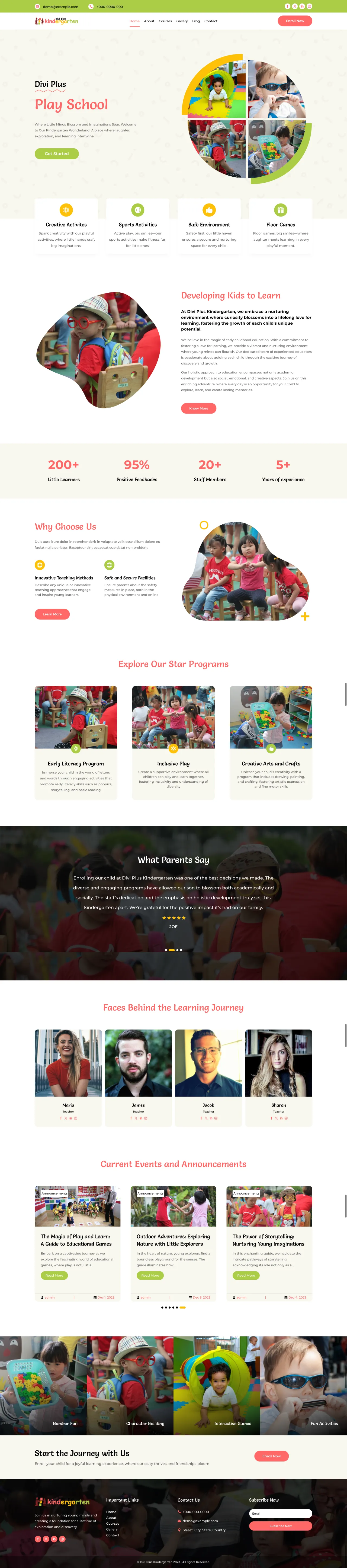 Divi Plus Kindergarten Child Theme