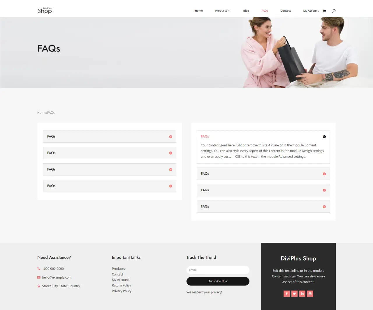 Divi Plus Modern Shop Faq