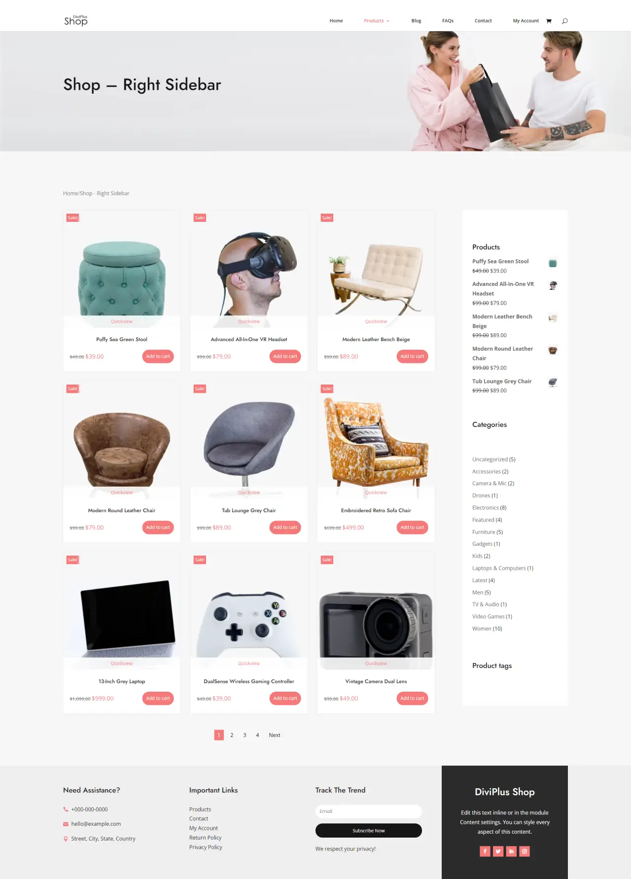 Divi Plus Modern Shop My Account