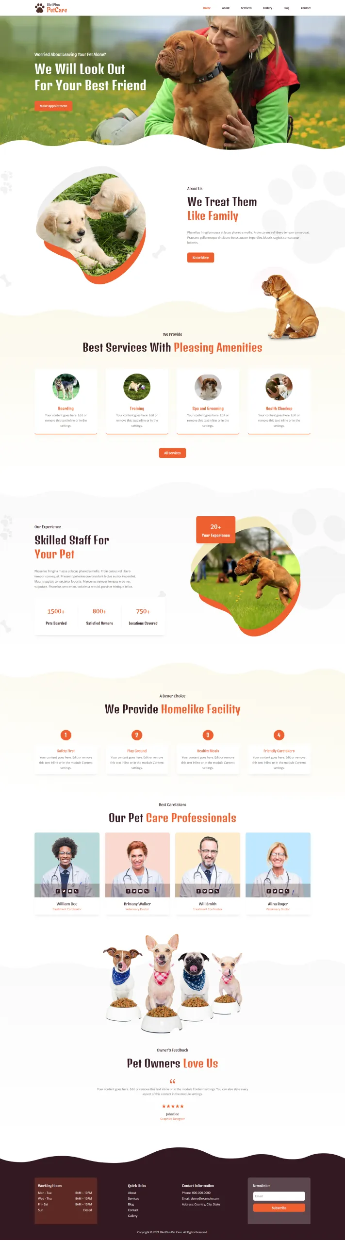 Divi Plus Pet Care Child Theme