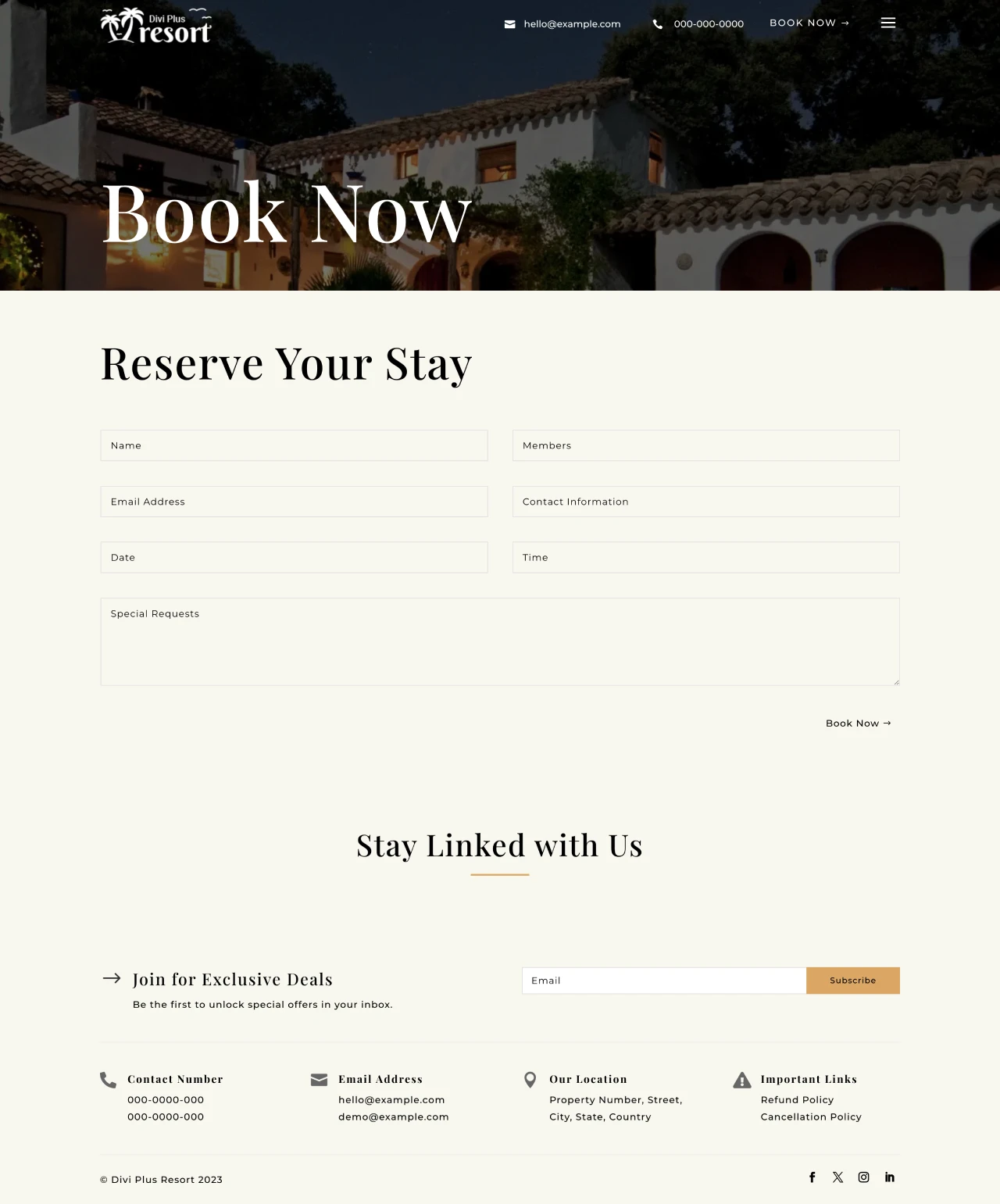 Divi Plus Resort Child Theme