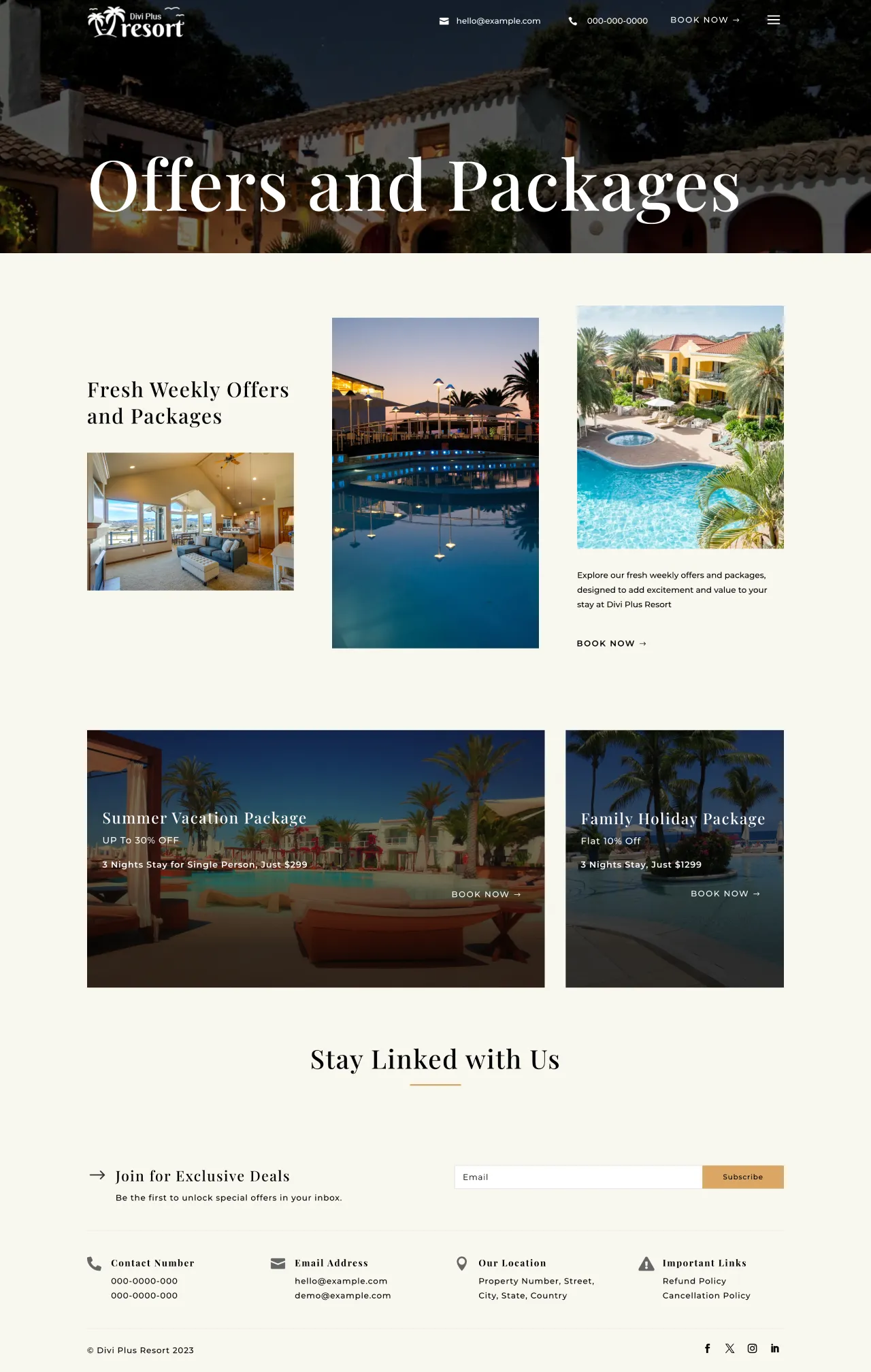 Divi Plus Resort Child Theme