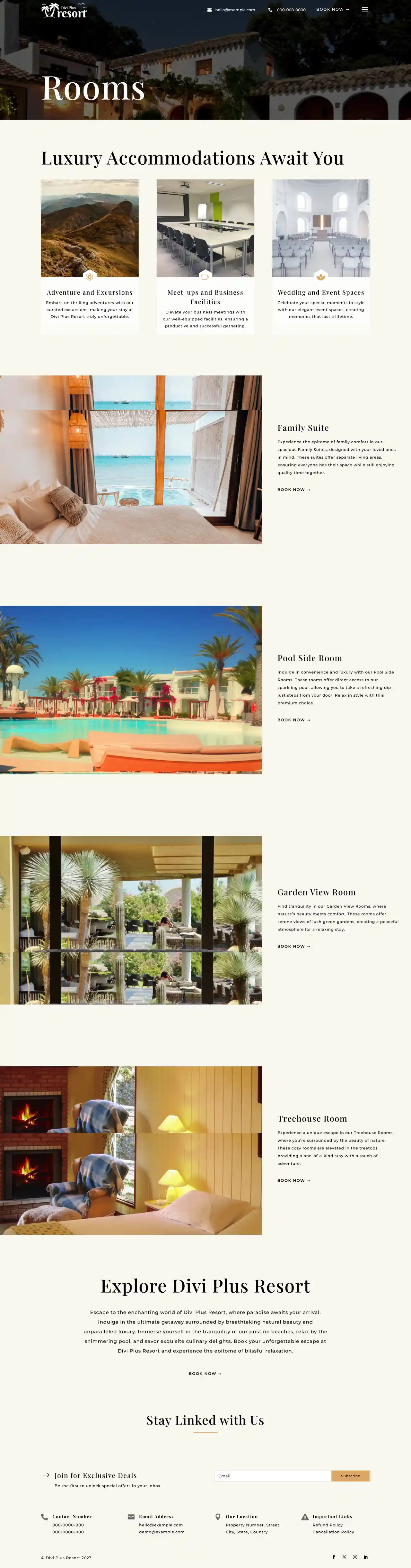 Divi Plus Resort Child Theme