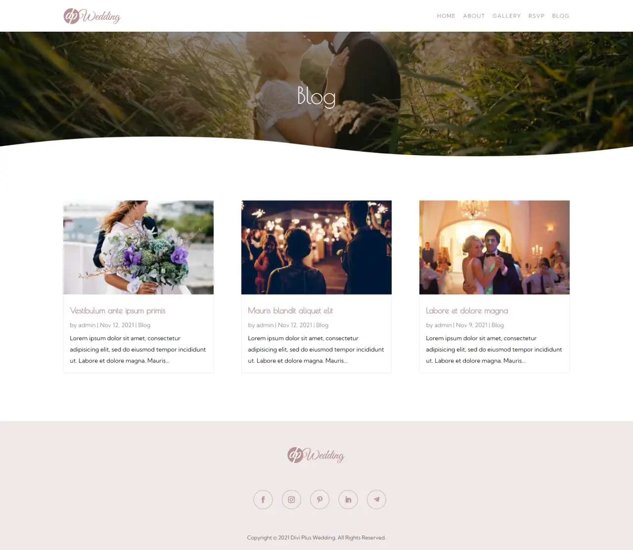 Divi Plus Wedding Blog