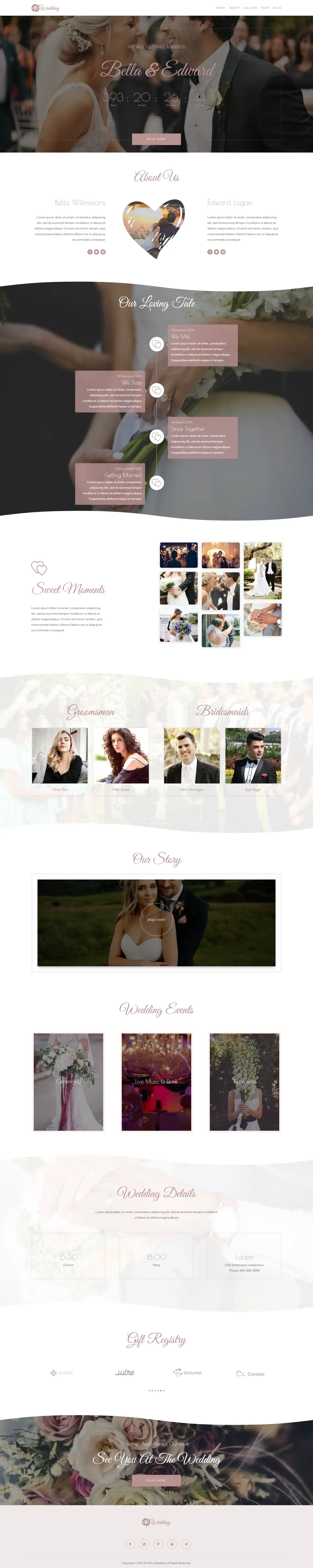 Divi Plus Wedding Child Theme