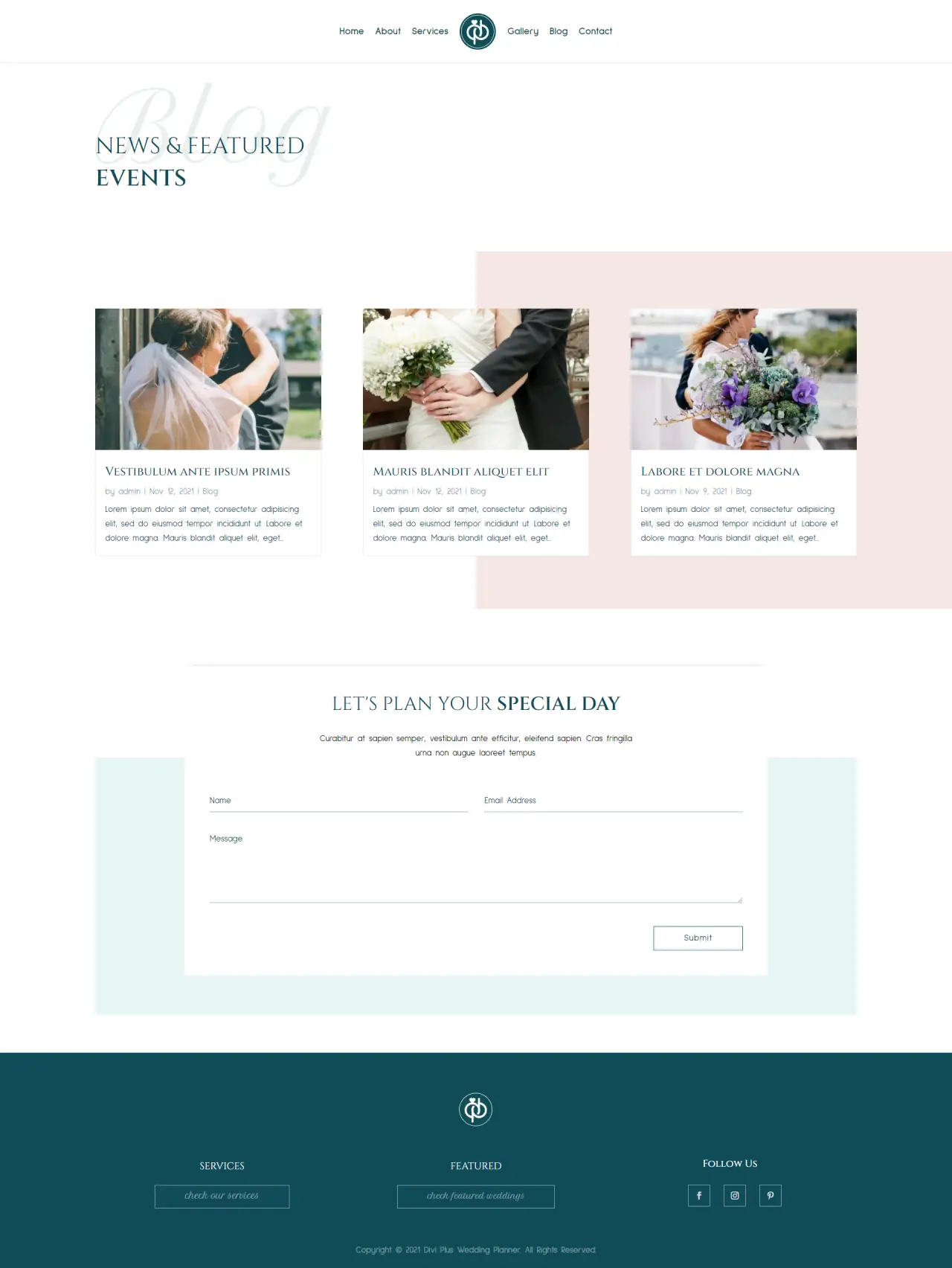 Divi Plus Weeding Planner Blog