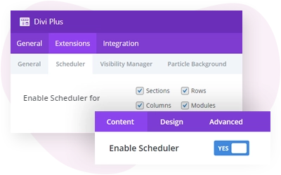 Divi element scheduler