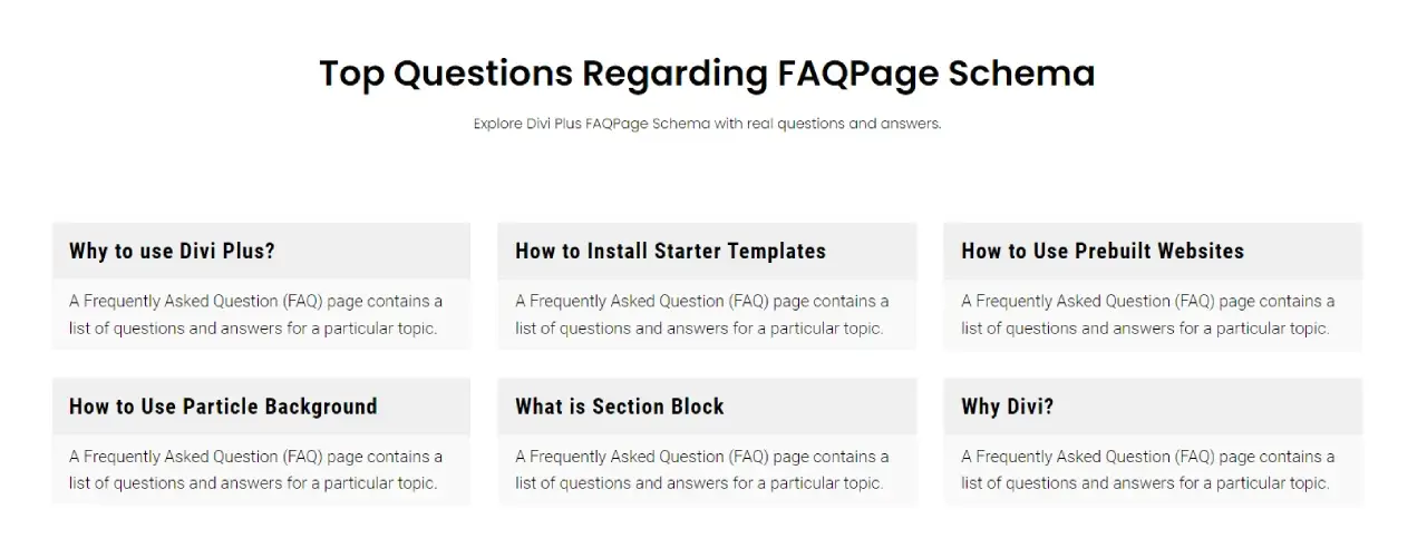 FAQ Schema Grid