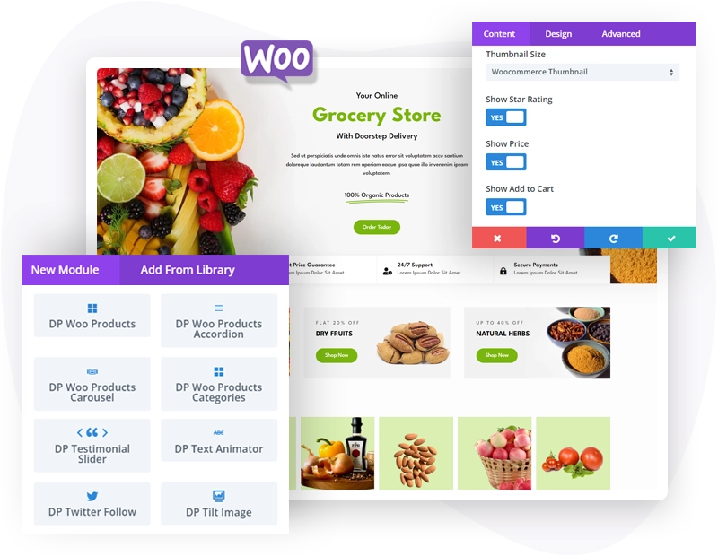 Divi WooCommerce modules