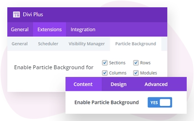 Divi particles background