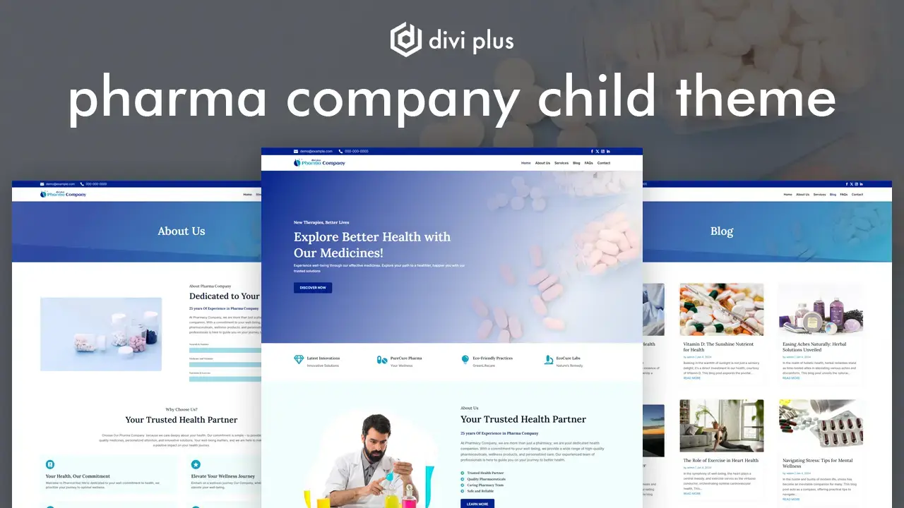 Pharma Company Child Theme